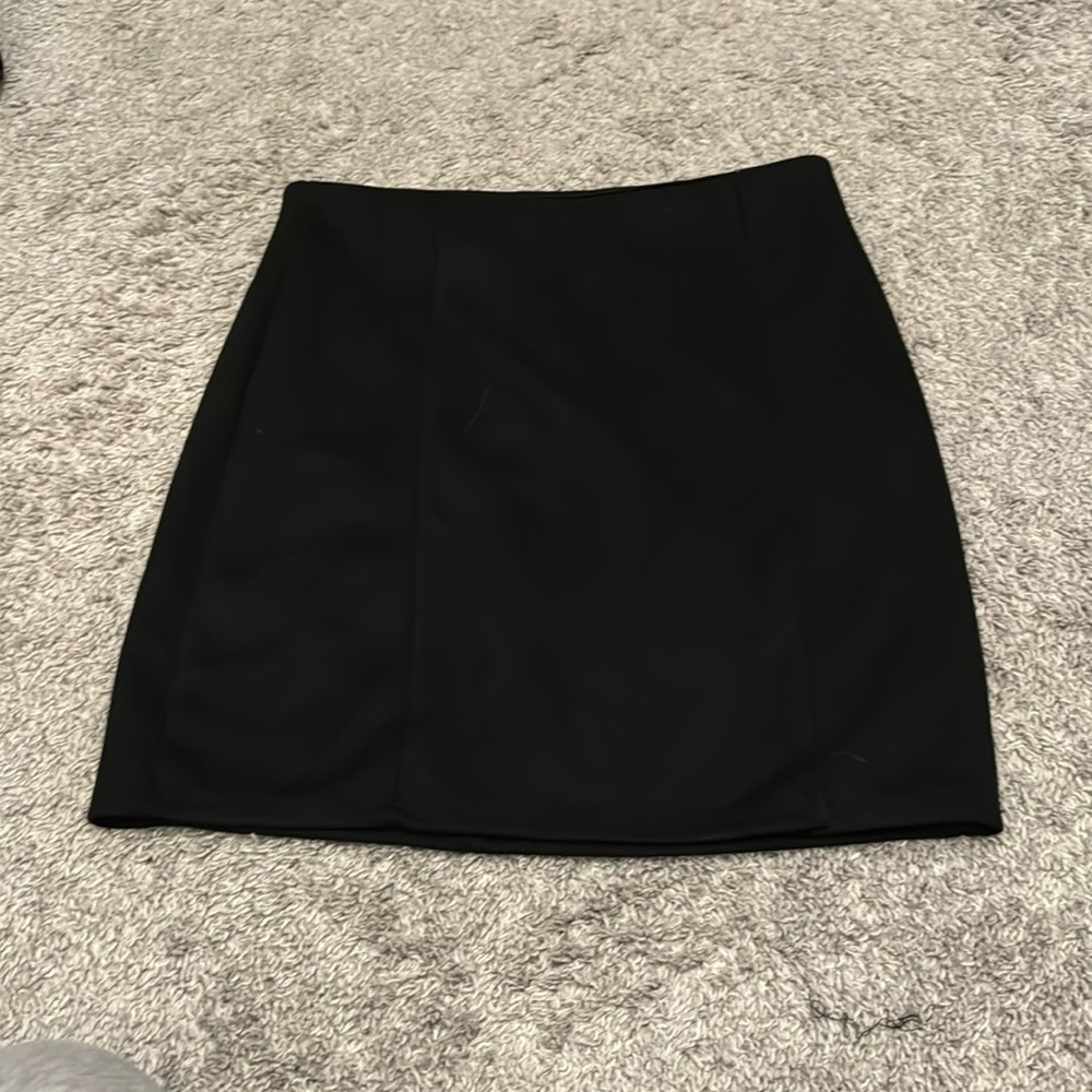 high waisted suede skirt